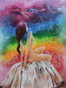 Original Painting: Cosmic Feminine (Yoga Painting)