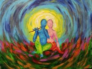 Original Painting: RADHA KRISHNA - MUSIC OF LOVE