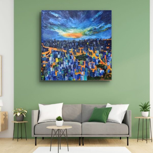 Original Painting - City Night - Hope - Image 4