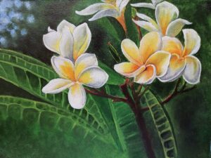 Original Painting - White Champa