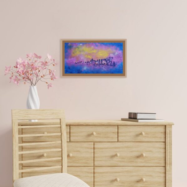 Banaras in Abstract – Handmade Acrylic Painting on Canvas - Image 3