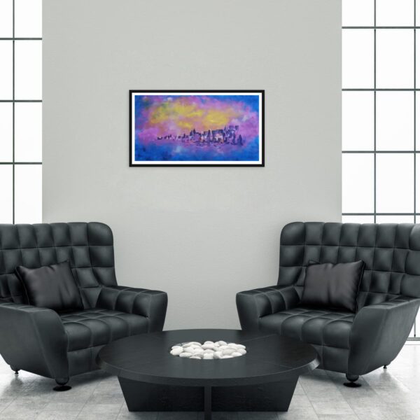 Banaras in Abstract – Handmade Acrylic Painting on Canvas - Image 4