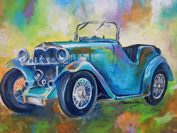 Original Painting: Vintage Car Painting 2 - Image 2