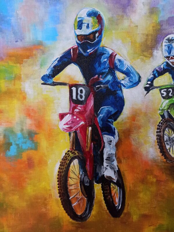 Original Painting: Dirt Biking - Image 4