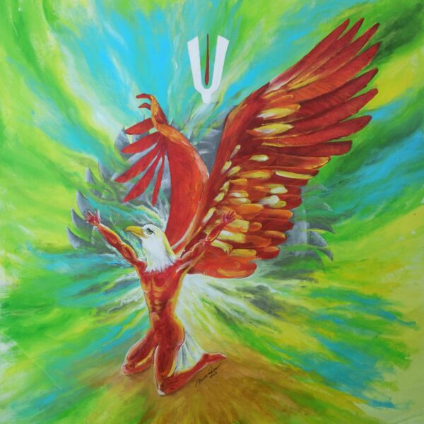 Original Painting: Awahan – Call Of The Garuda (Phoenix Painting)