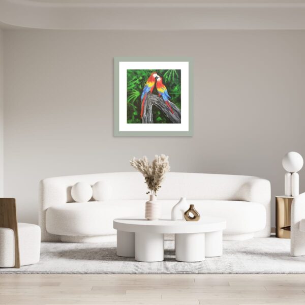 Original Painting: Vastu Love Birds Painting Acrylic - Image 3