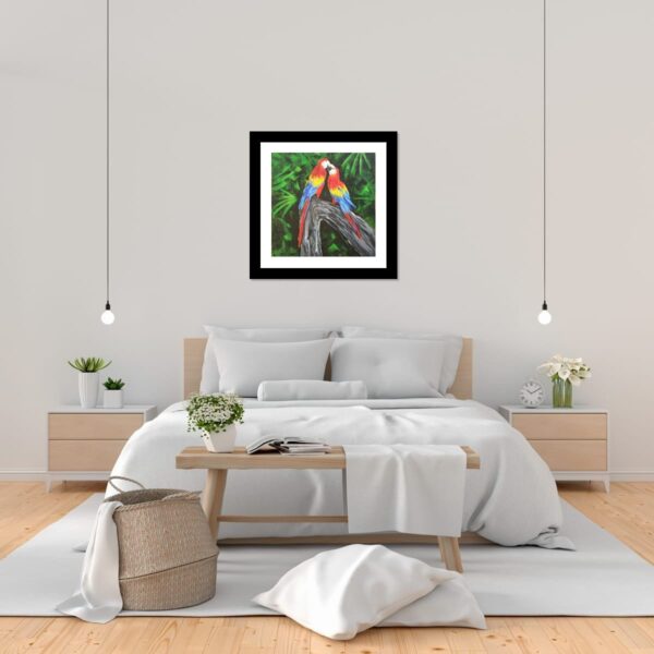 Original Painting: Vastu Love Birds Painting Acrylic - Image 2