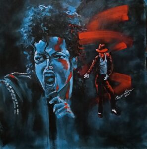 Michael Jackson painting 80s nostalgia