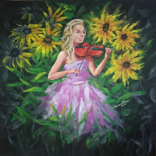 Violin Girl Painting – Music Brings Liveliness to Life