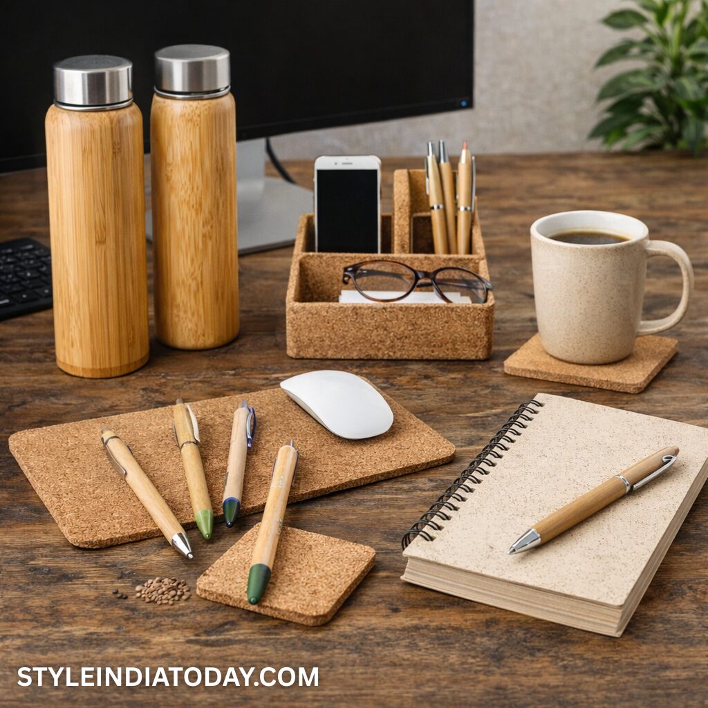Popular Eco-Friendly Corporate Gift Ideas- Bamboo & Cork Office Gifts- STYLEINDIATODAY.COM