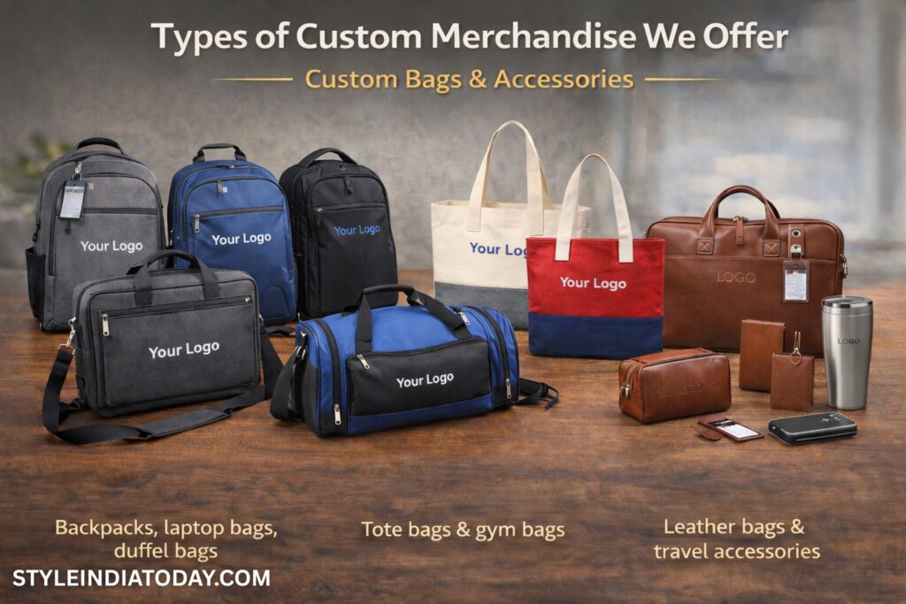 Types of Custom Merchandise We Offer​- Custom Bags & Accessories- STYLEINDIATODAY.COM