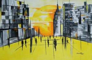 Abstract Cityscape Painting