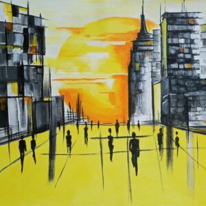 Abstract Cityscape Painting
